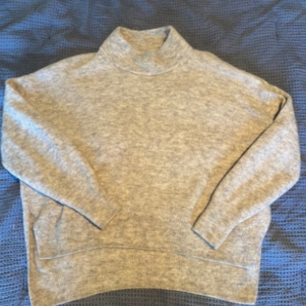 Grey Turtleneck Sweater